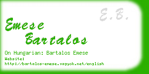 emese bartalos business card
